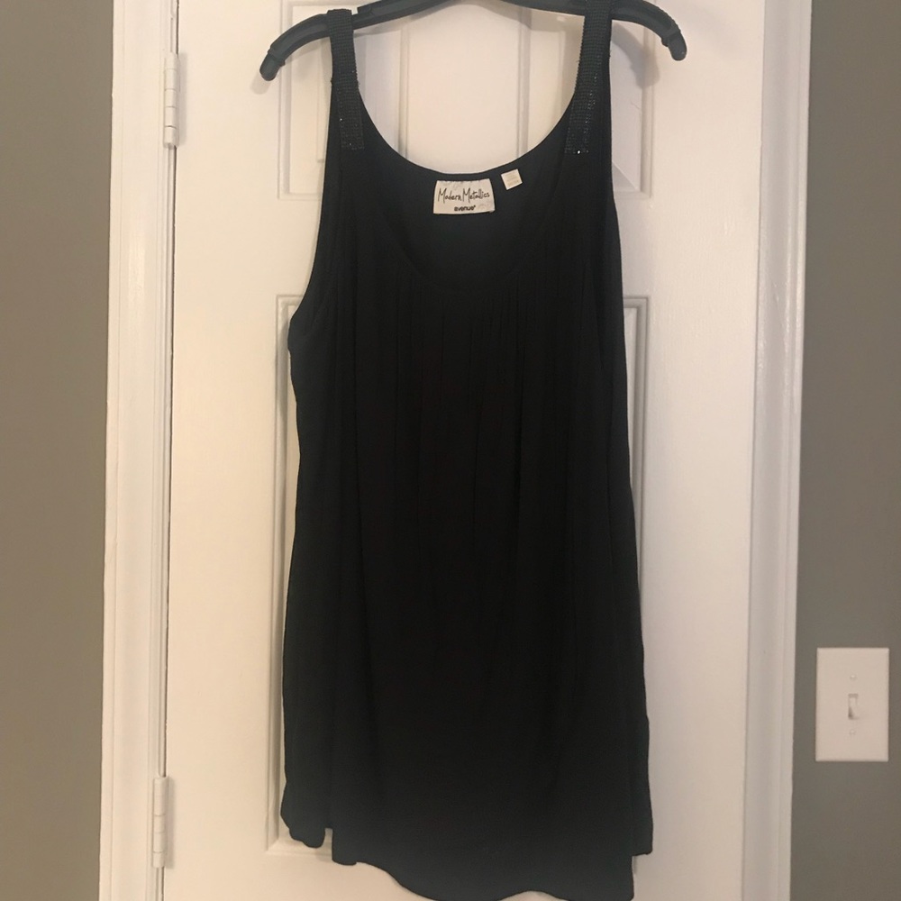 Black faux wrap tank